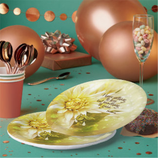 Assiettes En Carton Plaque papier de la partie jaune Chrysanthemum