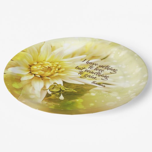 Assiettes En Carton Plaque papier de la partie jaune Chrysanthemum (Angle)