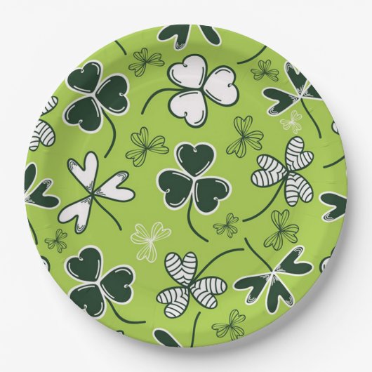 Assiettes En Carton Plaque papier de la Saint Patrick (Devant)