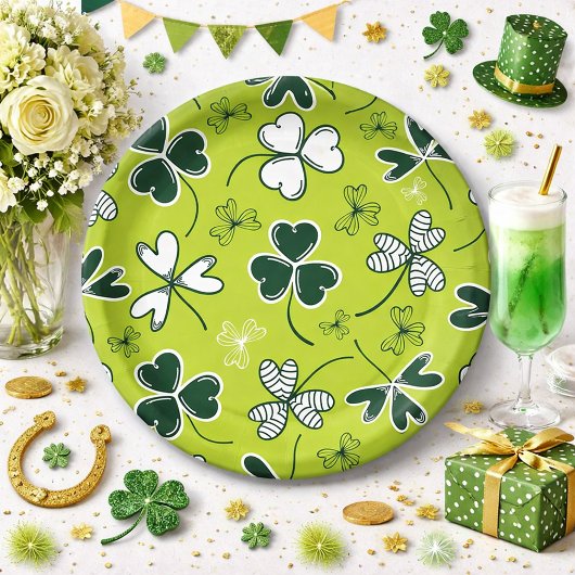 Assiettes En Carton Plaque papier de la Saint Patrick