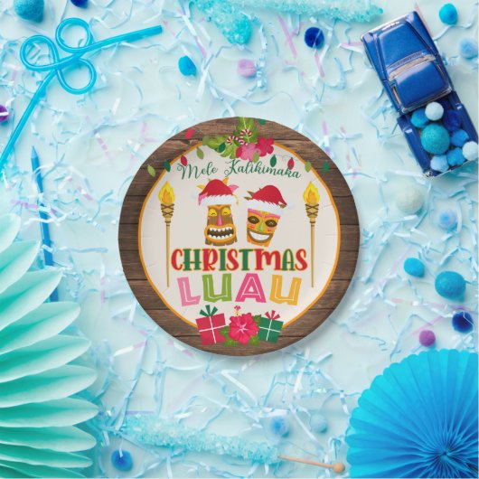 Assiettes En Carton Plaque papier de Noël Luau Party - W (Fête)