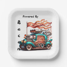 Plaque Papier de nouveauté Retro Bacon
