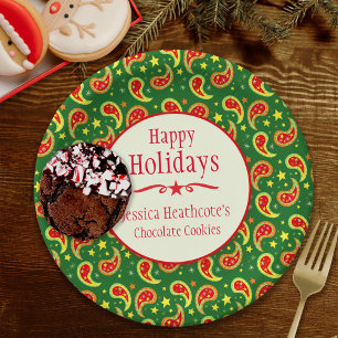 Assiettes En Carton Plaque papier d'échange de biscuits de Noël