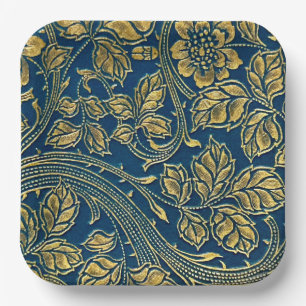 Assiettes En Carton Plaque papier d'élégance Golden Blossom