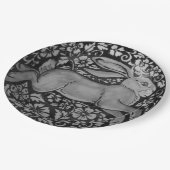 Assiettes En Carton Plaque papier design noir et blanc Rabbit (Angle)