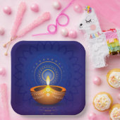 Assiettes En Carton Plaque papier Diwali Diya (Fête)