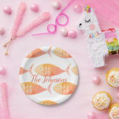 Assiettes En Carton Plaque papier du groupe de poissons saumons (Fête)