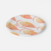 Assiettes En Carton Plaque papier du groupe de poissons saumons (Angle)