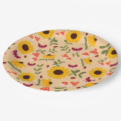 Assiettes En Carton Plaque papier du jardin de tournesol (Angle)