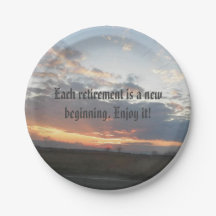 plaque papier du parti de retraite