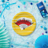 Assiettes En Carton Plaque papier du ventilateur espagnol (Fête)