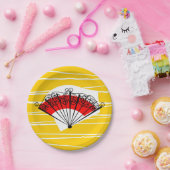 Assiettes En Carton Plaque papier du ventilateur espagnol (Fête)