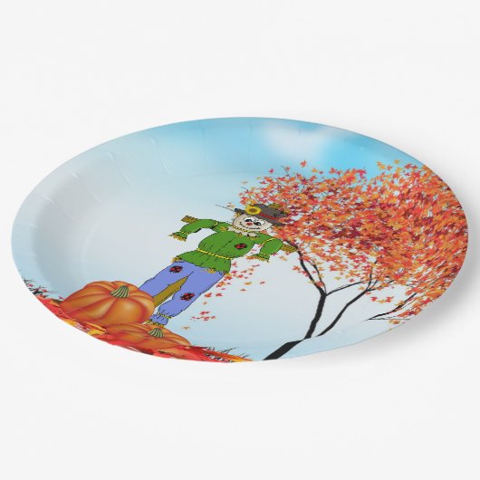 Assiettes En Carton Plaque Papier Écarté D'Automne (Angle)