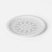 Assiettes En Carton Plaque papier - Elegant Motif Mandala (Angle)