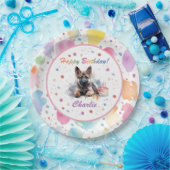 Assiettes En Carton Plaque papier en aquarelle bergère allemande (Fête)