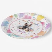 Assiettes En Carton Plaque papier en aquarelle bergère allemande (Angle)