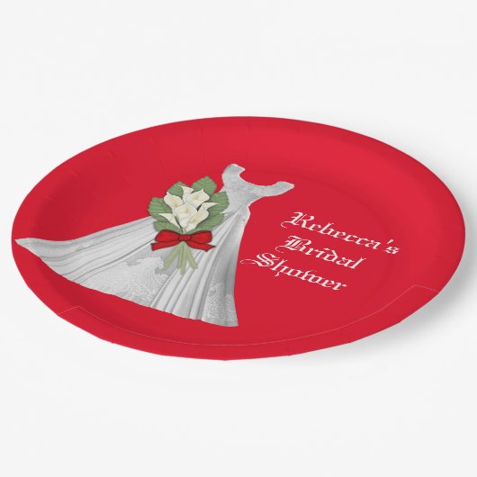 Assiettes En Carton Plaque papier Fête des mariées mariage (Angle)