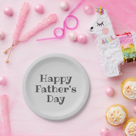 Assiettes En Carton Plaque papier Fête des pères heureuse (Fête)
