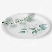 Assiettes En Carton Plaque papier feuille abstraite (Angle)