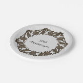 Assiettes En Carton Plaque papier - Feuilles en cercle (Angle)