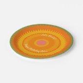 Assiettes En Carton Plaque papier Fiesta Orange Sun Kaleidoscope (Angle)