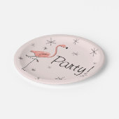 Assiettes En Carton Plaque papier Flamant rose Pink Party ! (Angle)