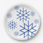 Assiettes En Carton Plaque papier - Flèches bleues (Devant)