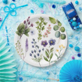 Assiettes En Carton Plaque papier fleur sauvage (Fête)