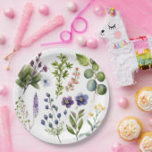 Assiettes En Carton Plaque papier fleur sauvage (Fête)