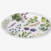 Assiettes En Carton Plaque papier fleur sauvage (Angle)