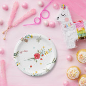 Assiettes En Carton Plaque papier fleur sauvage (Fête)