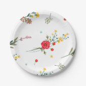 Assiettes En Carton Plaque papier fleur sauvage (Devant)