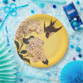 Assiettes En Carton Plaque papier FLEURS IMPRIMANTES JAPONAISES AVEC O (Fête)