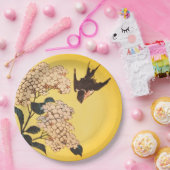 Assiettes En Carton Plaque papier FLEURS IMPRIMANTES JAPONAISES AVEC O (Fête)