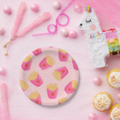 Assiettes En Carton Plaque Papier Fries Française (Fête)