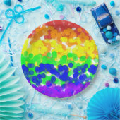 Assiettes En Carton Plaque papier gay pride Bokeh (Fête)