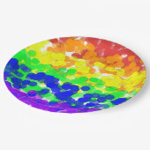 Assiettes En Carton Plaque papier gay pride Bokeh (Angle)