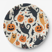 Assiettes En Carton Plaque papier Halloween amusante (Devant)