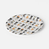 Assiettes En Carton Plaque papier Halloween Cats Party (Angle)