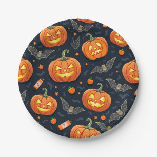 Assiettes En Carton Plaque papier Halloween Pumkin