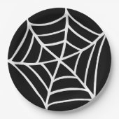 Assiettes En Carton Plaque papier Halloween Spiderweb (Devant)