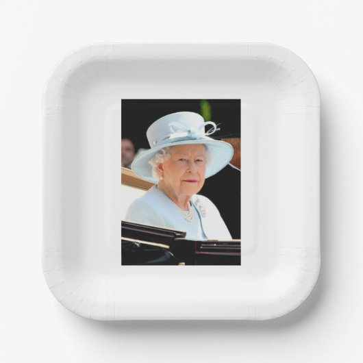 Assiettes En Carton Plaque papier HM Queen Elizabeth II (Recto)