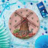 Assiettes En Carton Plaque papier Holland Tulips (Fête)