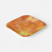 Assiettes En Carton Plaque papier imprimé orange et jaune aquarelle (Angulaire)