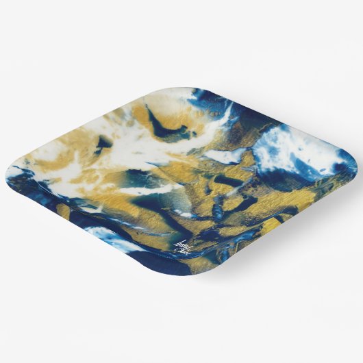 Assiettes En Carton Plaque papier Indigo SPWW (Angulaire)