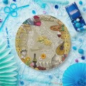 Assiettes En Carton Plaque papier Italie (Fête)