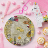 Assiettes En Carton Plaque papier Italie (Fête)