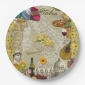 Assiettes En Carton Plaque papier Italie (Devant)