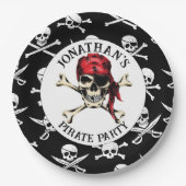 Assiettes En Carton Plaque papier jolly roger PIRATE (Devant)