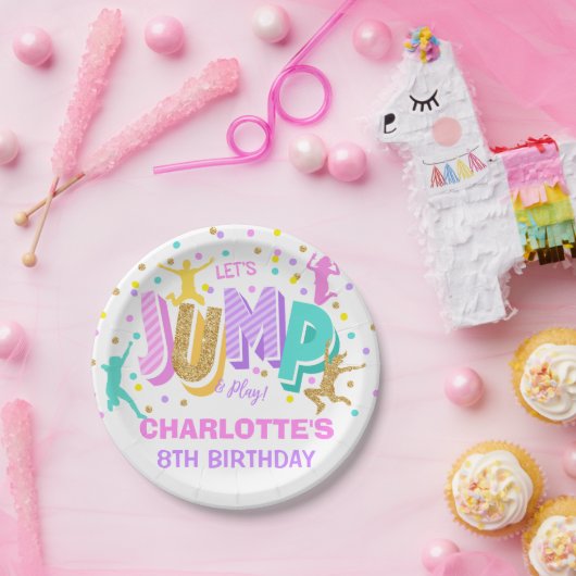 Assiettes En Carton Plaque papier Jump Anniversaire (Fête)